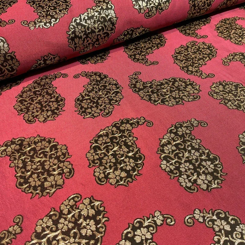 Paisley Brocade Wedding Banarsi Fabric 147 cm M1598