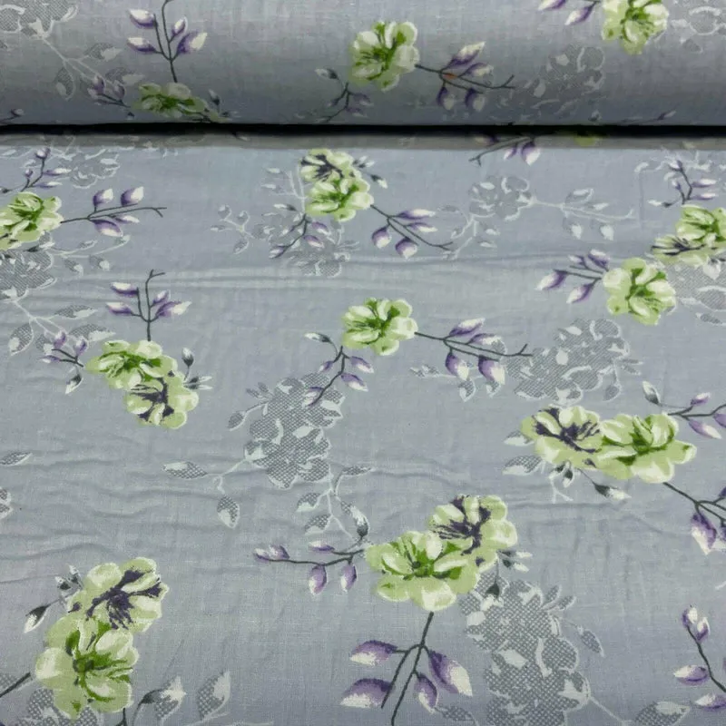 Cotton Lawn Voile Pastel Summer Floral Printed Dress fabric 111cm M1591