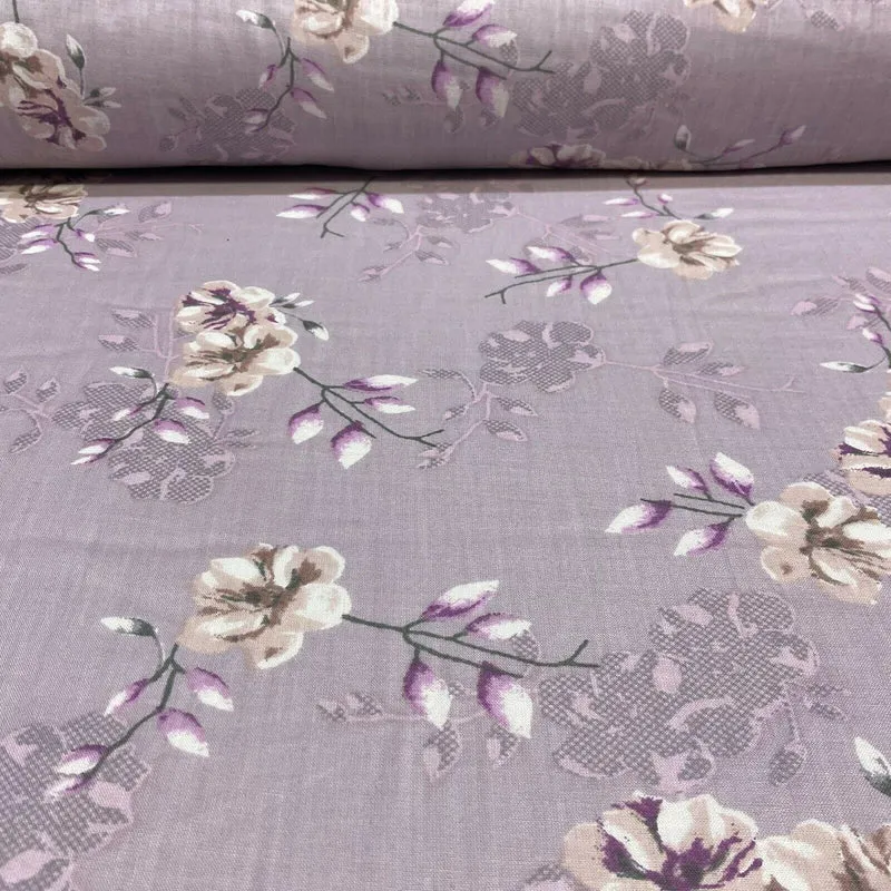 Cotton Lawn Voile Pastel Summer Floral Printed Dress fabric 111cm M1591