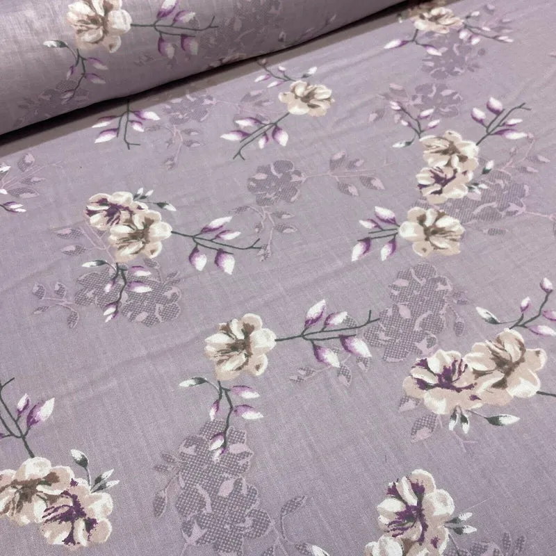 Cotton Lawn Voile Pastel Summer Floral Printed Dress fabric 111cm M1591