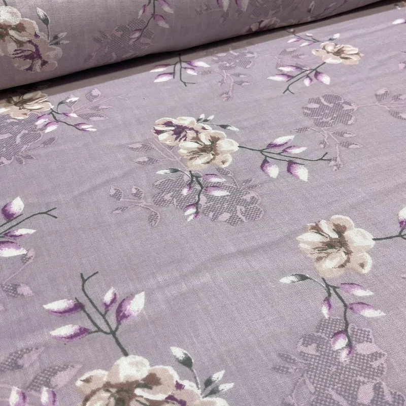 Cotton Lawn Voile Pastel Summer Floral Printed Dress fabric 111cm M1591