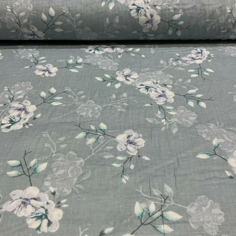 Cotton Lawn Voile Pastel Summer Floral Printed Dress fabric 111cm M1591