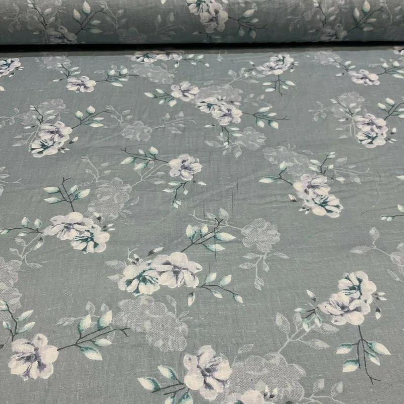 Cotton Lawn Voile Pastel Summer Floral Printed Dress fabric 111cm M1591