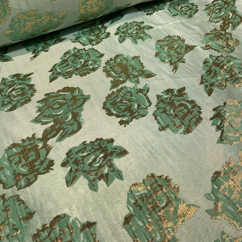 Floral bridal Brocade Banarsi Jacquard wedding fabric 147cm M1597