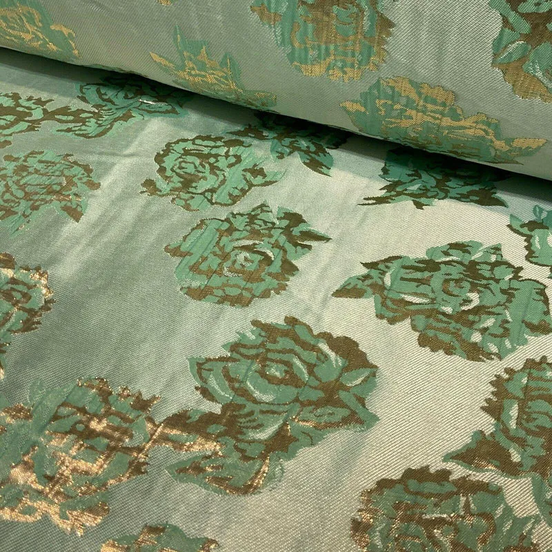 Floral bridal Brocade Banarsi Jacquard wedding fabric 147cm M1597