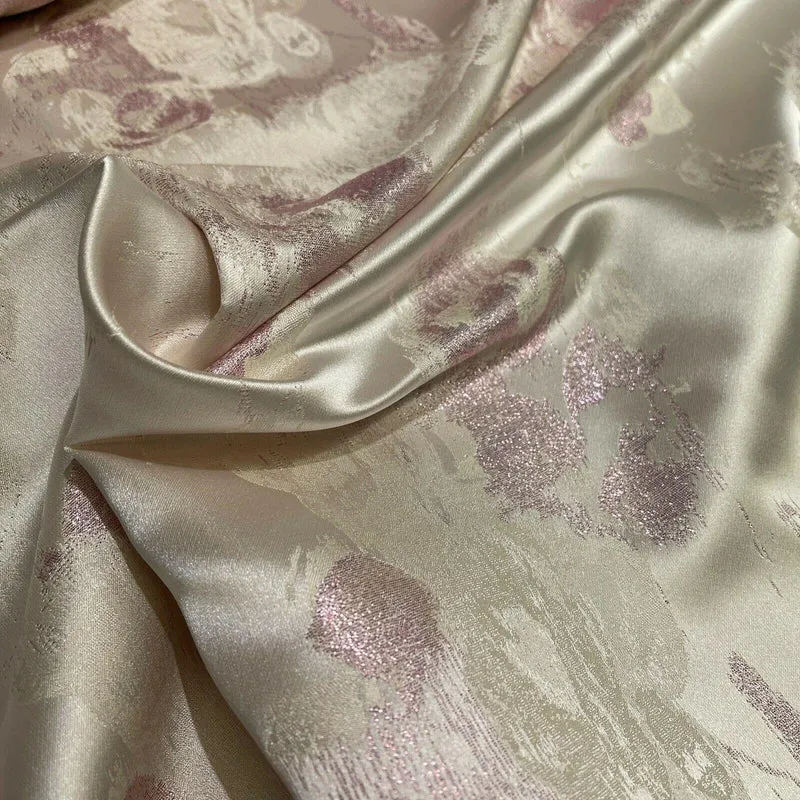 Floral Bridal Metallic Brocade wedding fabric M1583 Mtex