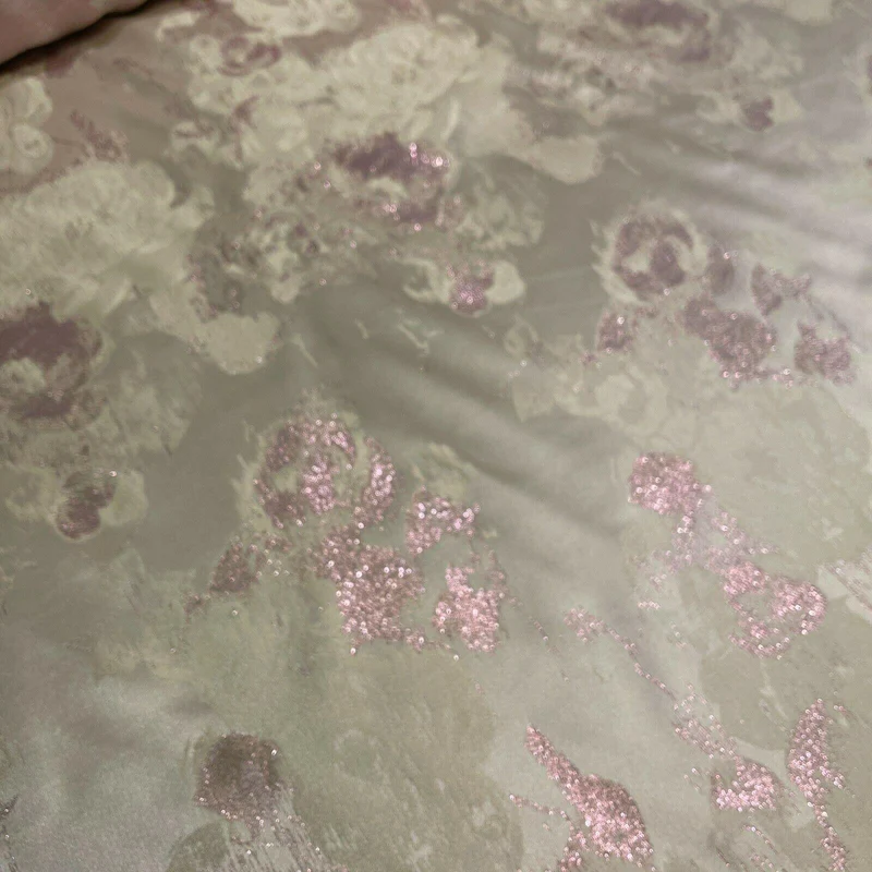 Floral Bridal Metallic Brocade wedding fabric M1583 Mtex