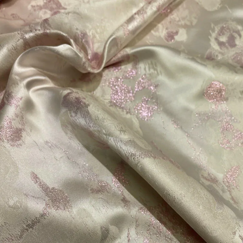 Floral Bridal Metallic Brocade wedding fabric M1583 Mtex