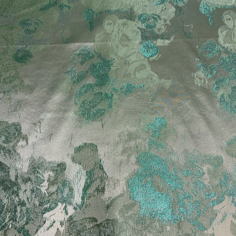 Floral Bridal Metallic Brocade wedding fabric M1583 Mtex
