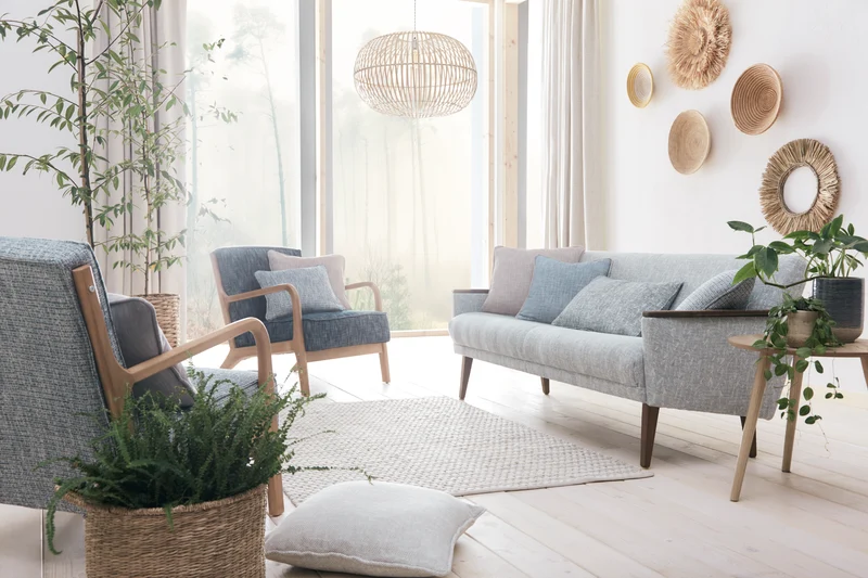 Polsterstoff Herringbone - denim