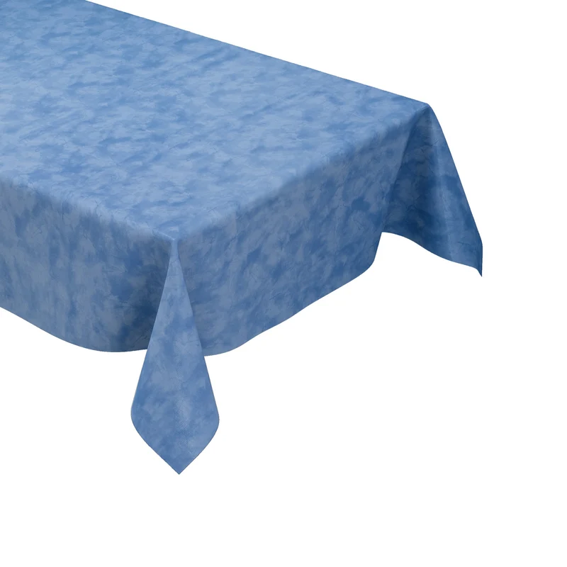 Wachstuch Tischdecke K150036 blau marmoriert Marmoroptik eckig rund oval