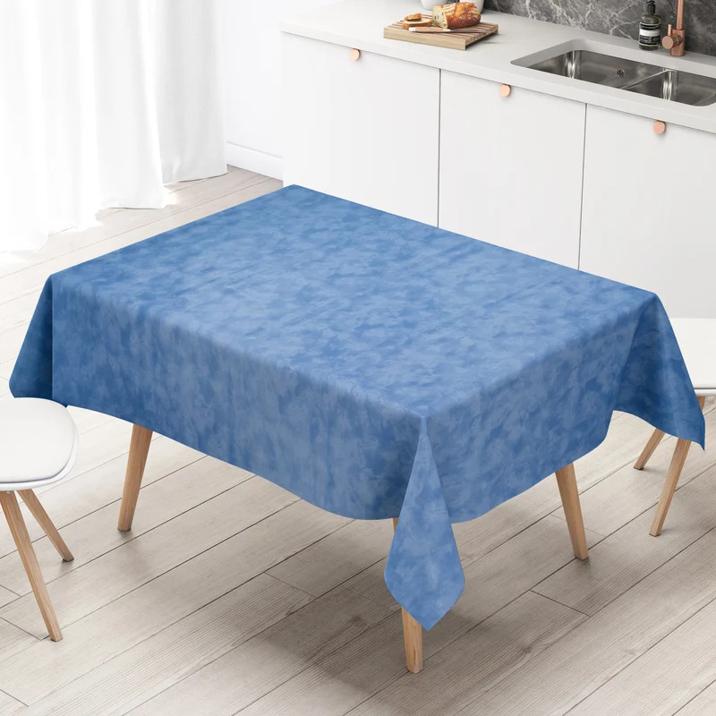 Wachstuch Tischdecke K150036 blau marmoriert Marmoroptik eckig rund oval