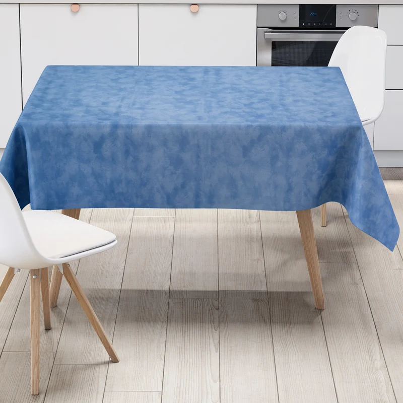 Wachstuch Tischdecke K150036 blau marmoriert Marmoroptik eckig rund oval