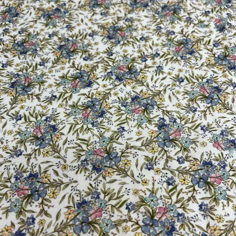 Korean Printed 100% Cotton Lawn Floral Abstract Dress Fabric M1576 Mtex