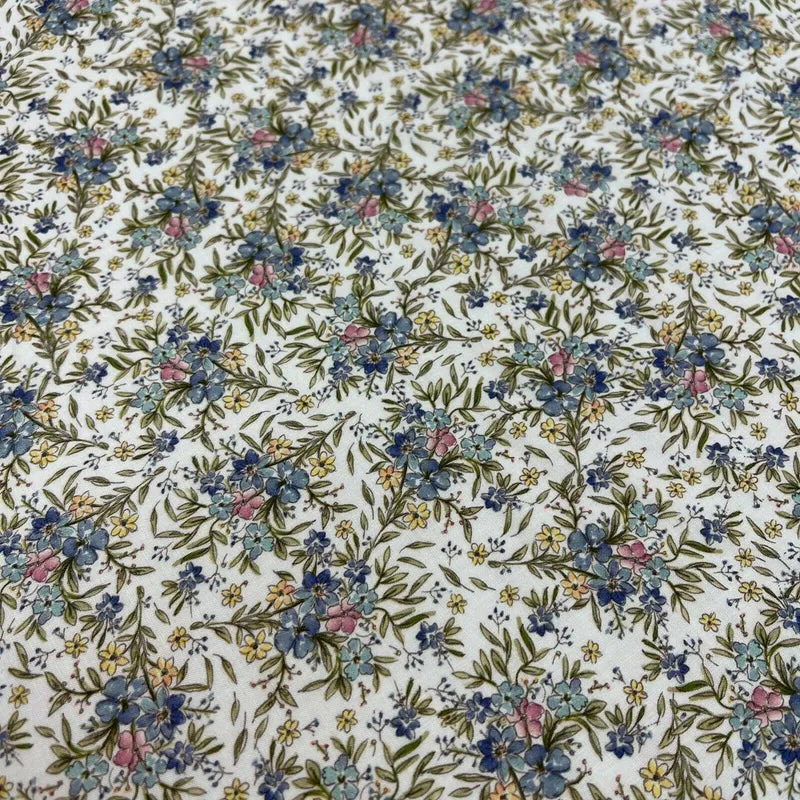Korean Printed 100% Cotton Lawn Floral Abstract Dress Fabric M1576 Mtex