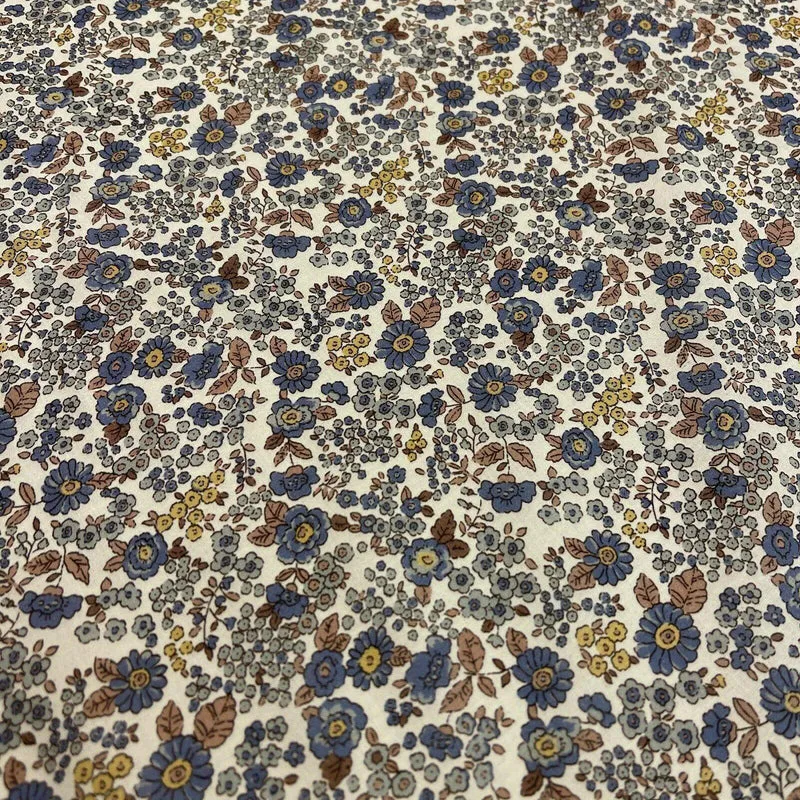 Korean Printed 100% Cotton Lawn Floral Abstract Dress Fabric M1576 Mtex