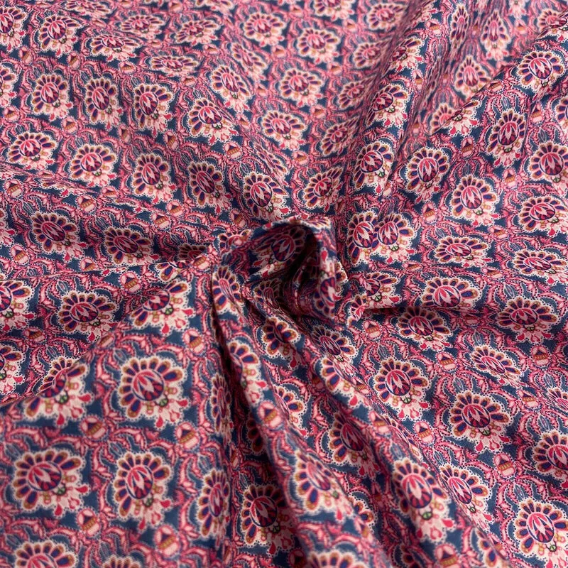 Korean Printed 100% Cotton Lawn Floral Abstract Dress Fabric M1576 Mtex