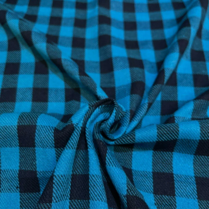Soft Brushed Tartan Check Plaid Winceyette printed Fabric 55 inches wide MA1580