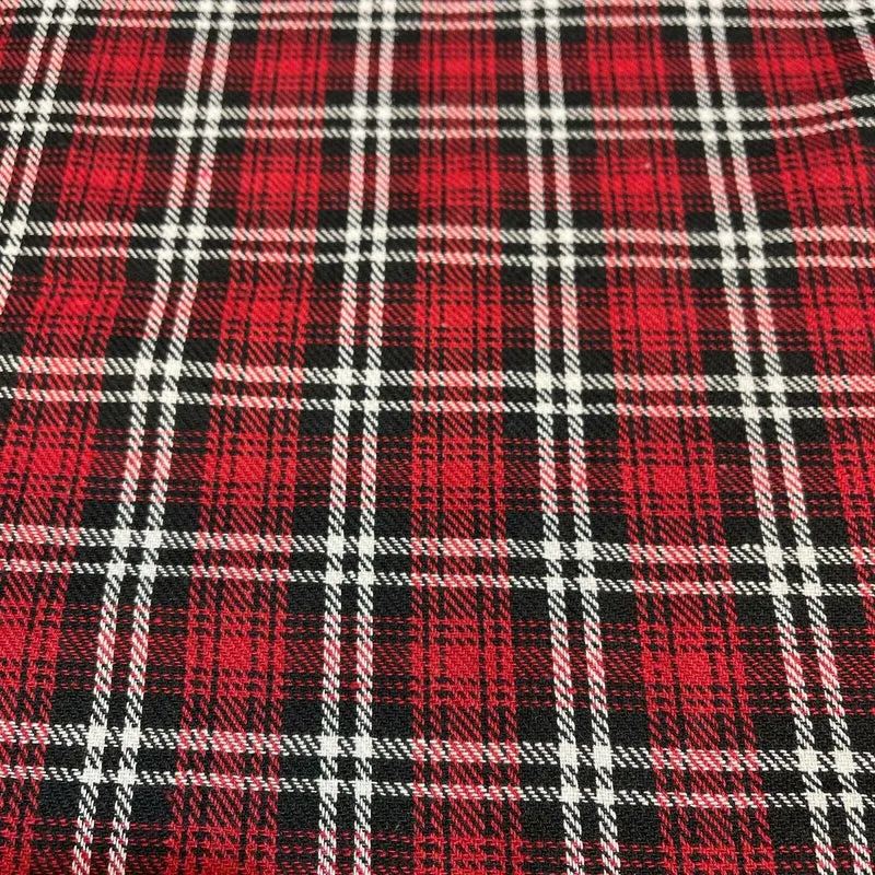 Soft Brushed Tartan Check Plaid Winceyette printed Fabric 55 inches wide MA1580