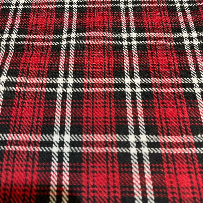 Soft Brushed Tartan Check Plaid Winceyette printed Fabric 55 inches wide MA1580