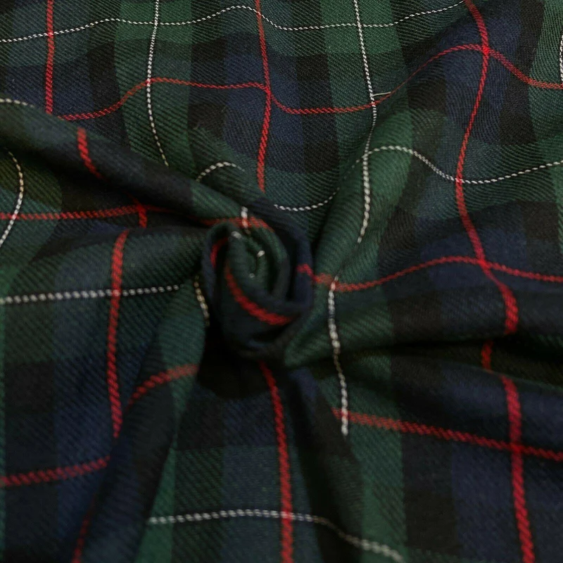 Soft Brushed Tartan Check Plaid Winceyette printed Fabric 55 inches wide MA1580