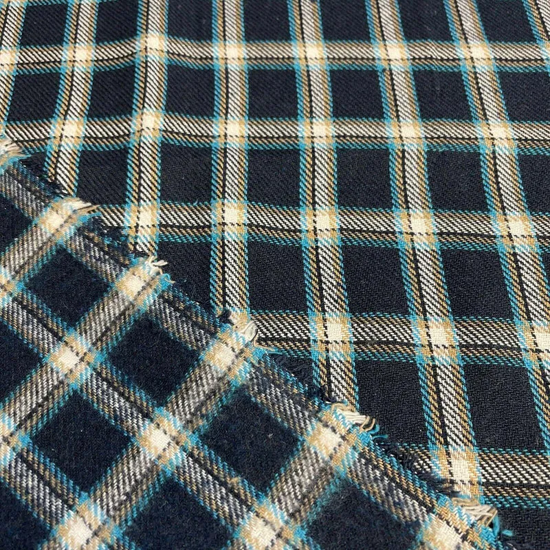 Soft Brushed Tartan Check Plaid Winceyette printed Fabric 55 inches wide MA1580