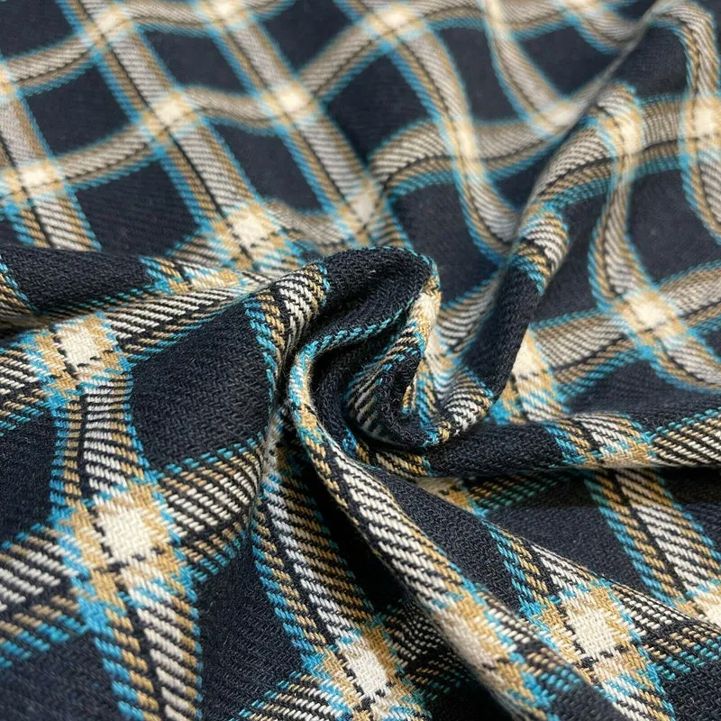 Soft Brushed Tartan Check Plaid Winceyette printed Fabric 55 inches wide MA1580