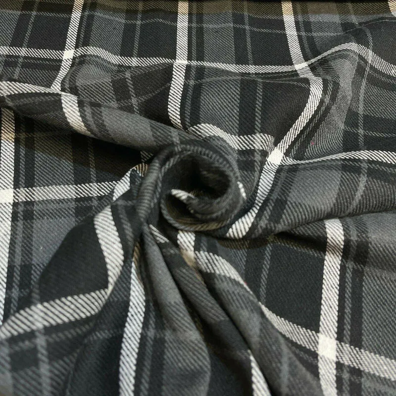 Soft Brushed Tartan Check Plaid Winceyette printed Fabric 55 inches wide MA1580