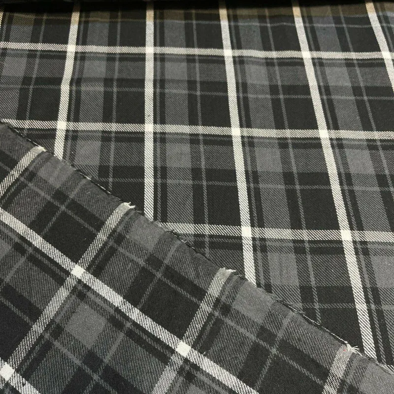Soft Brushed Tartan Check Plaid Winceyette printed Fabric 55 inches wide MA1580