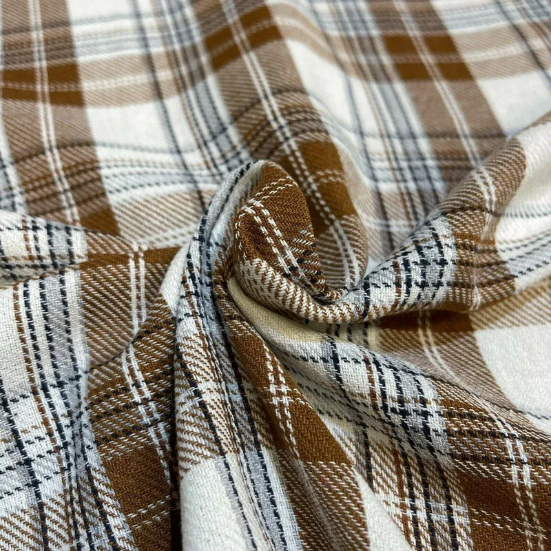 Soft Brushed Tartan Check Plaid Winceyette printed Fabric 55 inches wide MA1580