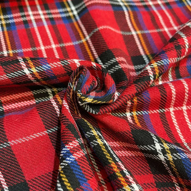 Soft Brushed Tartan Check Plaid Winceyette printed Fabric 55 inches wide MA1580