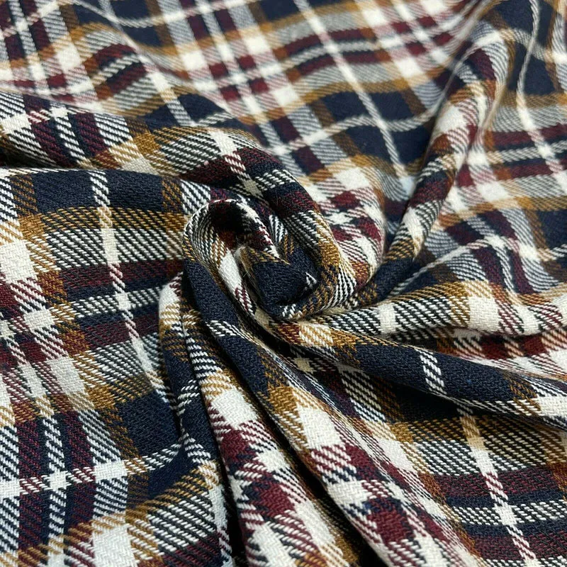 Soft Brushed Tartan Check Plaid Winceyette printed Fabric 55 inches wide MA1580