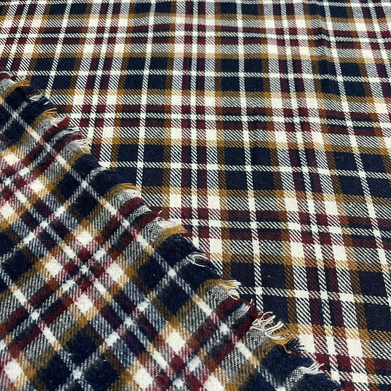 Soft Brushed Tartan Check Plaid Winceyette printed Fabric 55 inches wide MA1580