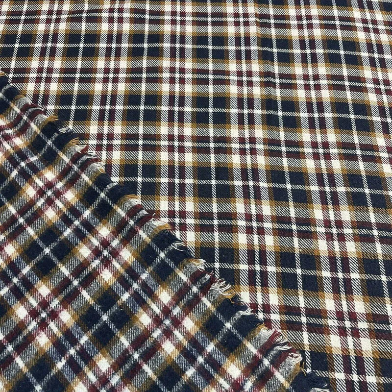 Soft Brushed Tartan Check Plaid Winceyette printed Fabric 55 inches wide MA1580