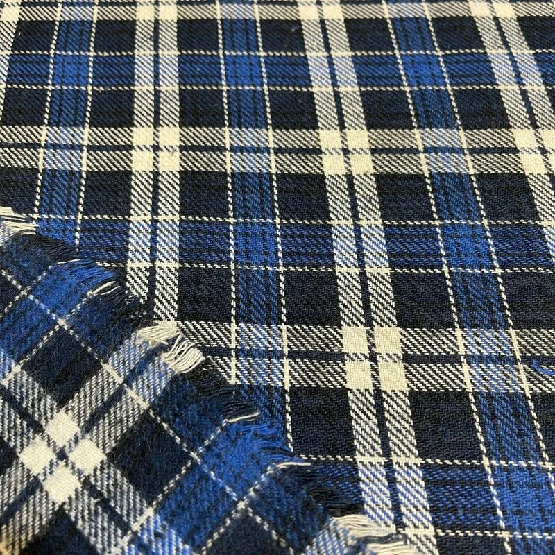 Soft Brushed Tartan Check Plaid Winceyette printed Fabric 55 inches wide MA1580