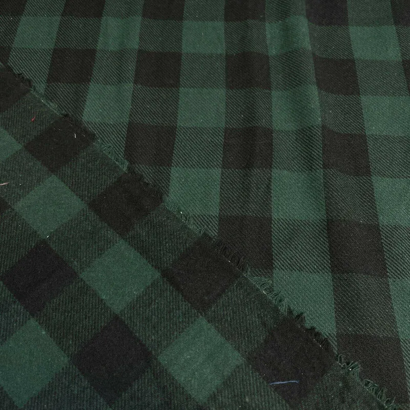 Soft Brushed Tartan Check Plaid Winceyette printed Fabric 55 inches wide MA1580