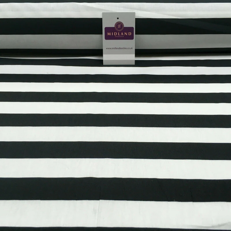 2.5cm Candy Striped Cotton Poplin Shirting & Dress Fabric 150cm M1490