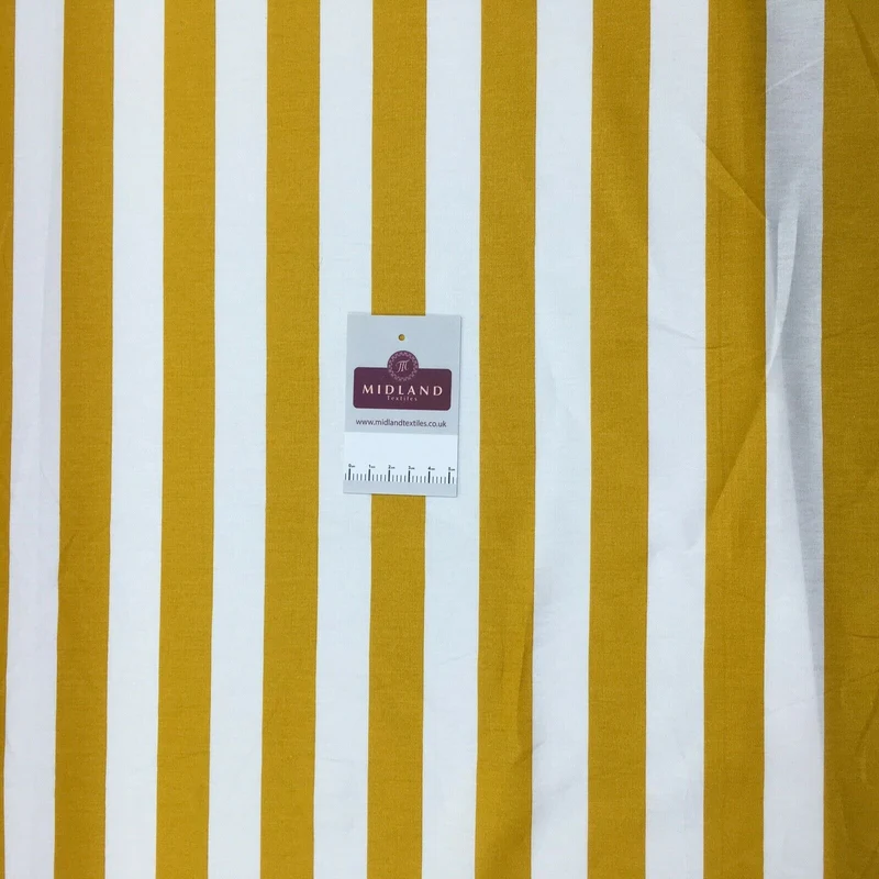 2.5cm Candy Striped Cotton Poplin Shirting & Dress Fabric 150cm M1490