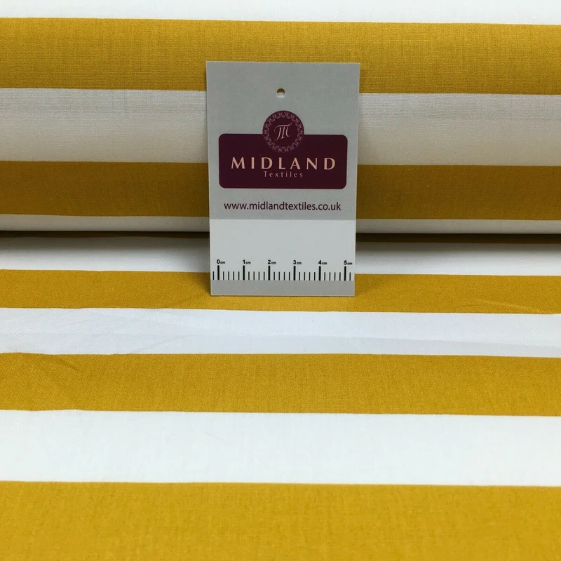 2.5cm Candy Striped Cotton Poplin Shirting & Dress Fabric 150cm M1490