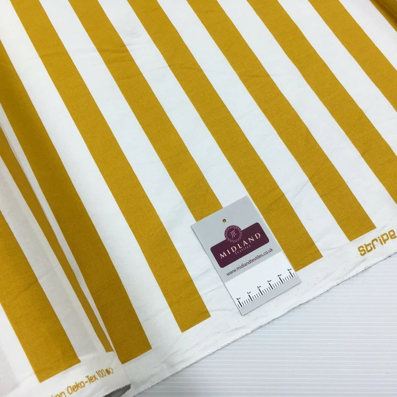 2.5cm Candy Striped Cotton Poplin Shirting & Dress Fabric 150cm M1490