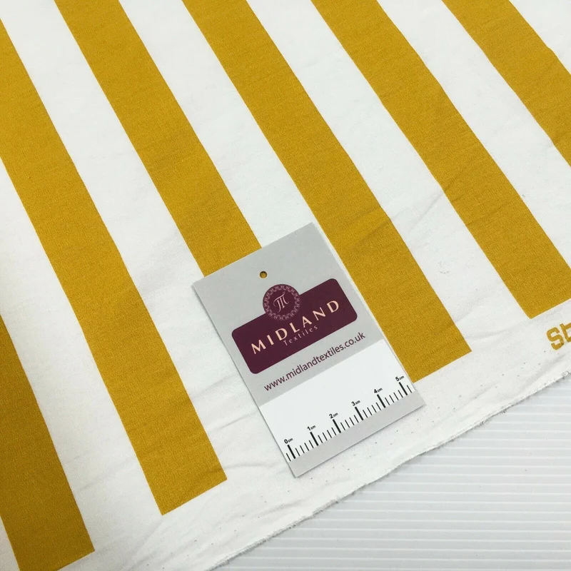 2.5cm Candy Striped Cotton Poplin Shirting & Dress Fabric 150cm M1490