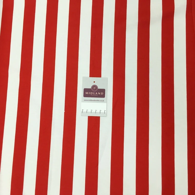 2.5cm Candy Striped Cotton Poplin Shirting & Dress Fabric 150cm M1490