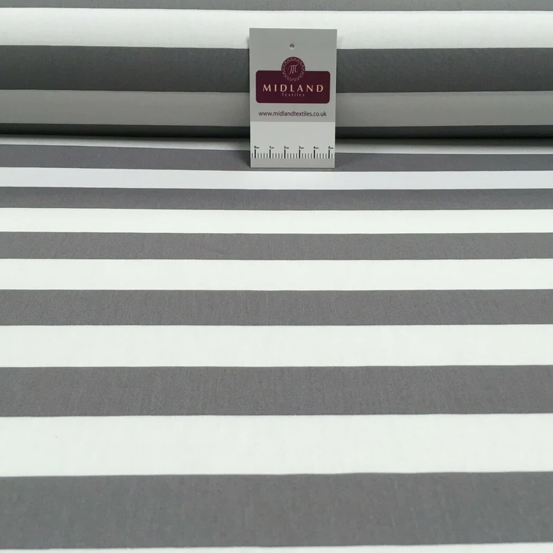 2.5cm Candy Striped Cotton Poplin Shirting & Dress Fabric 150cm M1490