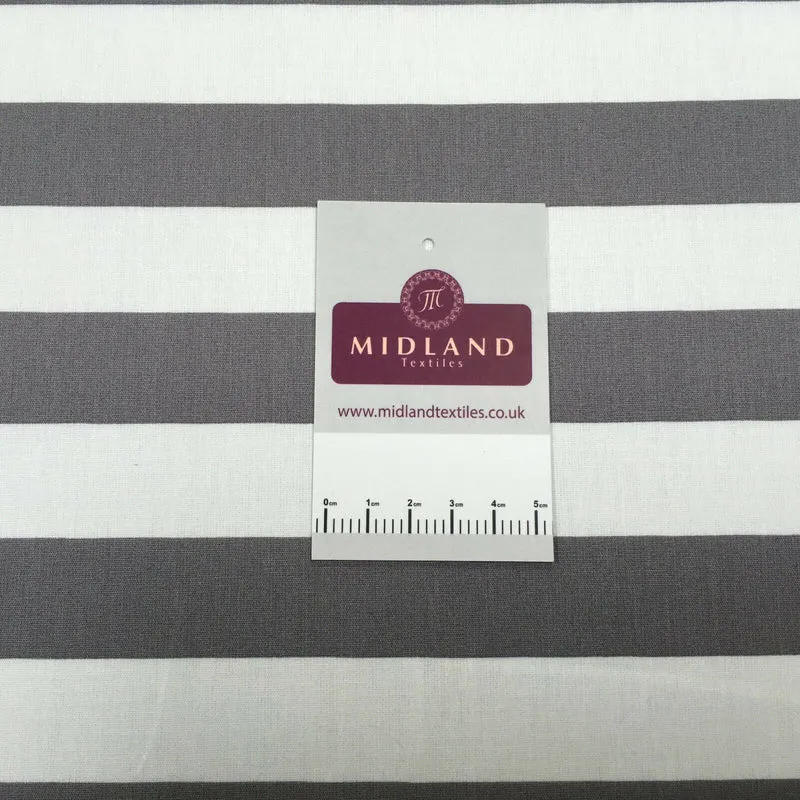 2.5cm Candy Striped Cotton Poplin Shirting & Dress Fabric 150cm M1490