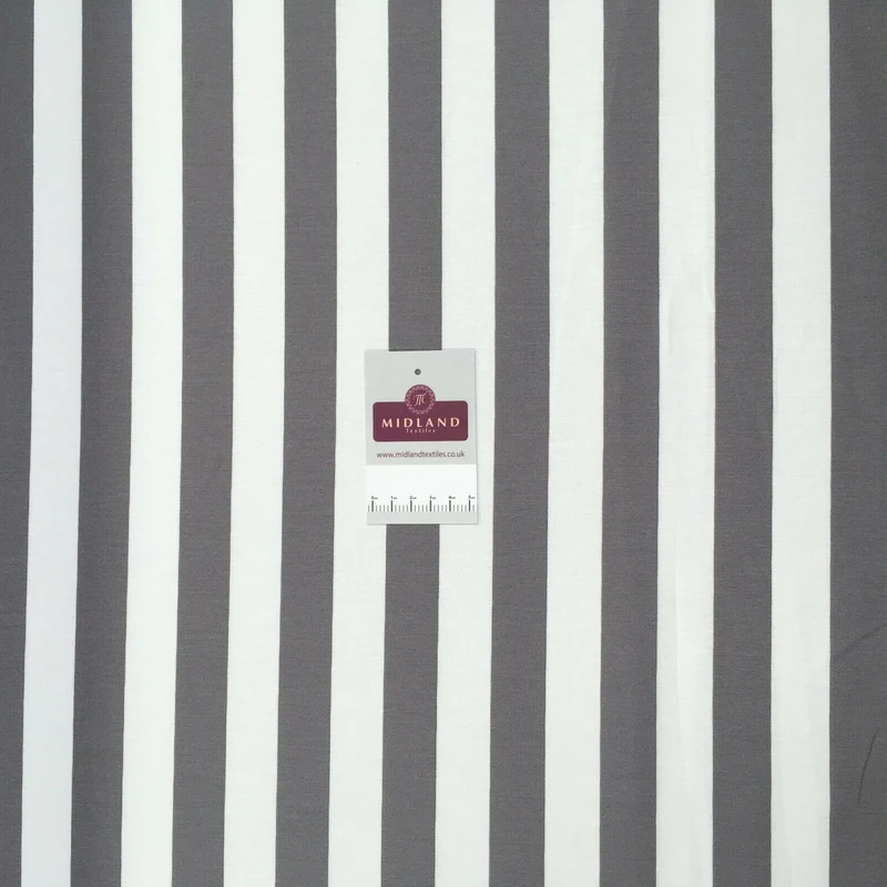 2.5cm Candy Striped Cotton Poplin Shirting & Dress Fabric 150cm M1490