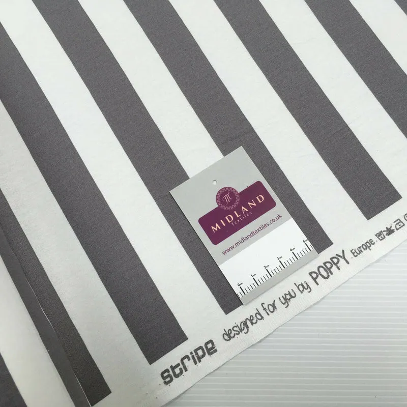 2.5cm Candy Striped Cotton Poplin Shirting & Dress Fabric 150cm M1490