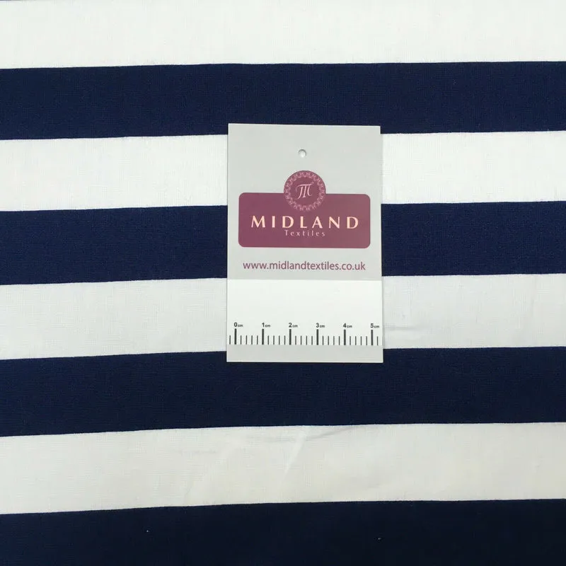 2.5cm Candy Striped Cotton Poplin Shirting & Dress Fabric 150cm M1490