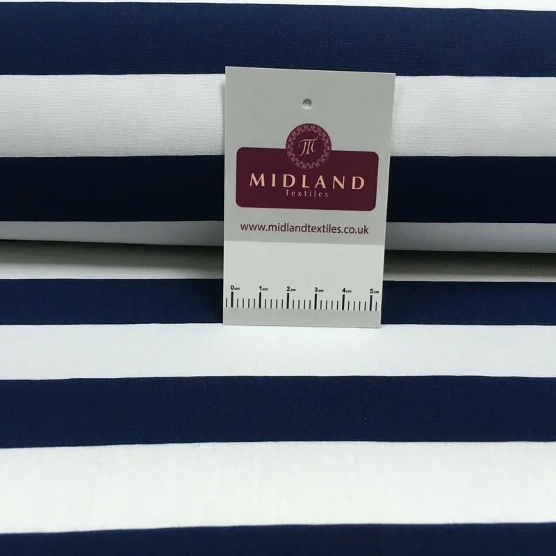 2.5cm Candy Striped Cotton Poplin Shirting & Dress Fabric 150cm M1490