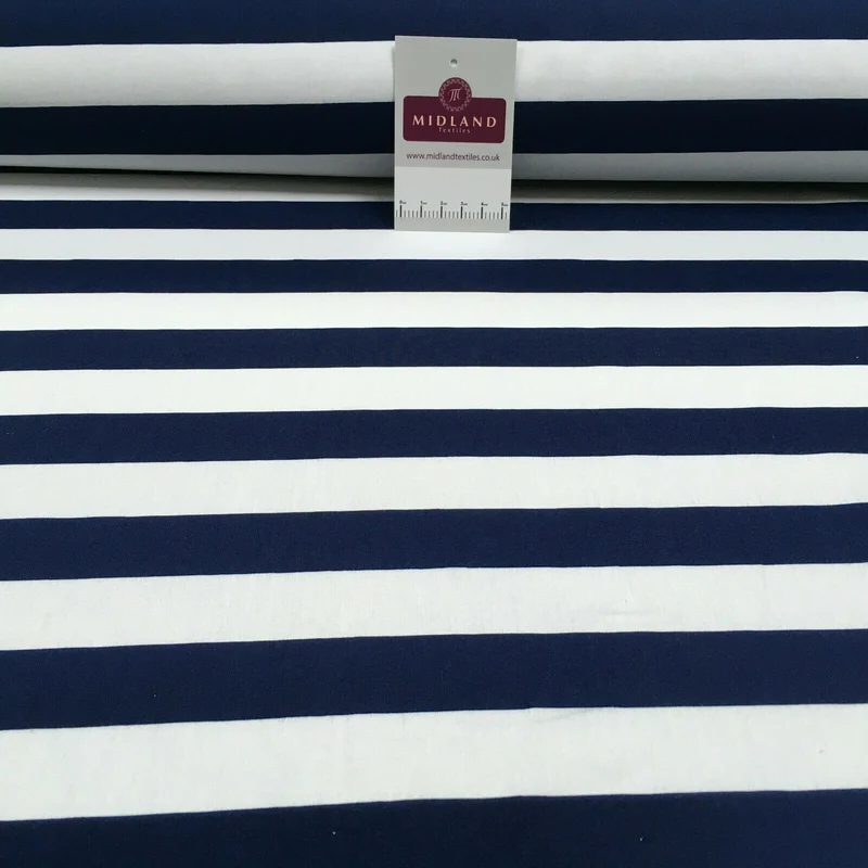 2.5cm Candy Striped Cotton Poplin Shirting & Dress Fabric 150cm M1490