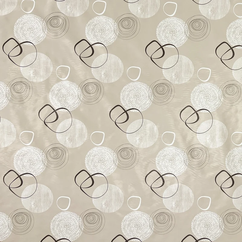Wachstuch Tischdecke C141174 beige moderne Linien Kreise eckig rund oval